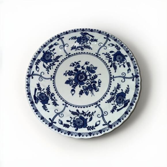 3 Johnson Brothers Bros Indies Blue Bread Dessert Plates England 6.25” Vintage - Picture 3 of 6